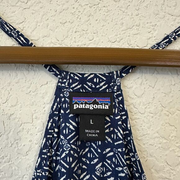 PATAGONIA Lost Wildflower Dress in Sunburst Crux Navy w Pockets Adjustable - Picture 7 of 11